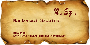 Martonosi Szabina névjegykártya