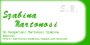 szabina martonosi business card